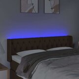  Posteljno vzglavje temno rjavo 147x16x78/88 cm blago, (20736450) | Shoptok.si