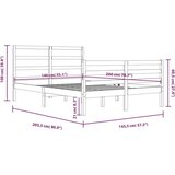  Posteljni okvir bel iz trdne borovine 140x200 cm, (20684995) | Shoptok.si