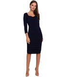 Makover Woman's Dress K006 Navy Blue Cene