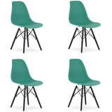 Brandless OSAKA stol zelene barve / noge črne x 4, (22030919) | Shoptok.si