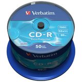 Verbatim CD disk 700 MB, 80 min, 52x, (DataLife) 50 kosov Cene