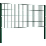  Ogradni panel sa stupovima od željeza 694,5 x 80 cm zeleni | shoptok.hr
