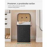 Songmics Koš za perilo 72 L, črn bambus | Shoptok.si