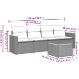 5-dijelni vrtni set sofa s jastucima bež od poliratana | shoptok.hr