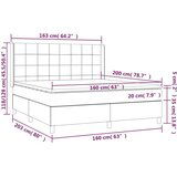 vidaXL Box spring postelja z vzmetnico temno zelena 160x200 | Shoptok.si