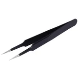 ESD pinceta presvučena nehrđajući čelik 121 x 9 mm fini vrh 0,15 mm EN 61340-5-1 23EC153 ESD pinceta