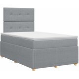  Boxspring krevet s madracem Svjetlosiva 120 x 200 cm Tkanina | shoptok.hr