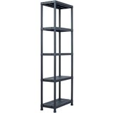  Stalak za pohranu crni 125 kg 60 x 30 x 180 cm plastični | shoptok.hr