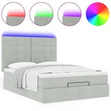  Otomanski krevet s madracima i LED 140x190 cm baršunasti | shoptok.hr