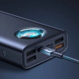 Baseus prenosna baterija PPLG-A01 Amblight PowerBank 30000 mAh Quick Charge / PD 65W z 4x USB + 1x Type C - črn | Shoptok.si