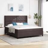  Krevet s opruga kutije Tamno smeđa 200 x 180 cm tkanina | shoptok.hr