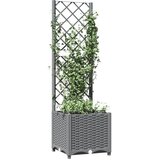  Vrtna sadilica s rešetkom svjetlosiva 40 x 40 x 136 cm PP | shoptok.hr