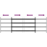  Rešetka za prozor Crna 175 x 60 cm Čelik s prahom premazan | shoptok.hr