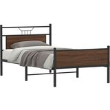  Posteljni okvir brez vzmetnice hrast 100x190 cm inženirski les, (21829160) | Shoptok.si