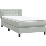 Box spring postelja z vzmetnico Svetlo siva 80x210 cm žamet, (21790697) | Shoptok.si