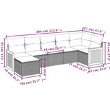  7-dijelni set vrtnih sofa od poliratana s jastucima bež | shoptok.hr
