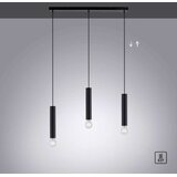 LEUCHTEN DIREKT 15618-18 - Luster na sajli BRUNA 3xE27/60W/230V crna | Eponuda.com