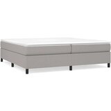  Box spring postelja z vzmetnico svetlo siva 200x200 cm blago, (20726231) | Shoptok.si