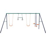  Set ljuljački s gimnastičkim karikama i 4 sjedala čelični | shoptok.hr