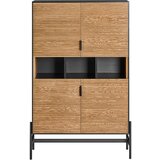 SoBuy Večnamenska omara s 4 črnimi lesenimi vrati, (21338236) | Shoptok.si