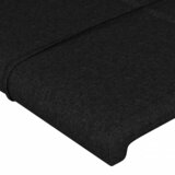  LED uzglavlje crno 147 x 16 x 118/128 cm od tkanine | Eponuda.com