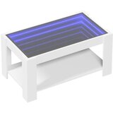  Stolić za kavu s LED bijeli 93x53x45 cm od konstruiranog drva | shoptok.hr