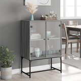  Bočni ormarić sa staklenim vratima boja hrasta 69 x 37 x 100 cm | shoptok.hr