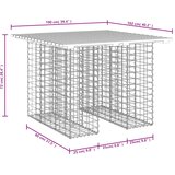  Vrtni stol Gabion dizajn 100x102x72 cm Masivno drvo Bor | Eponuda.com