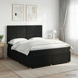  Boxspring krevet s madracem Crna 140 x 190 cm Tkanina | shoptok.hr