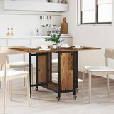  Zložljiva jedilna miza z kolesi 130 x 80 x 76,5 cm jeklena PB, (5000268862) | Shoptok.si
