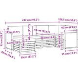  Set vanjskih sofa 5 kom. Prirodna i svjetlosiva | shoptok.hr
