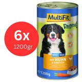MultiFit Ragout Adult, Vlažna hrana za pse, Piletina i šargarepa, 6x1200g | ePonuda.com