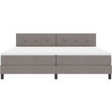 Box spring krevet Sivo-smeđa 200 x 200 cm tkanina | shoptok.hr