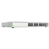 Allied Telesis ALLIED 24x 10/100/1000T POE+ ports & 4x combo ports 370W POE capacity Fixed one AC power supply EU Power Cord Cijene