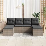  Set sofe 6 kom. Siva poliratan 230 x 117 x 85 cm | shoptok.hr