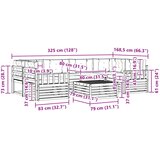  Set vanjskih sofa 7 kom. Bijela i antracit Poliester | shoptok.hr