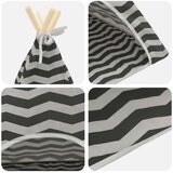  Pesji šotor z blazino Bela in siva 40 x 40 x 50 cm Poliester, (5000217164) | Shoptok.si