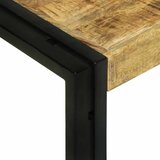 Stol za slaganje 3 pcs Smeđa i crna Čvrsto drvo manga i metal | shoptok.hr