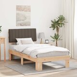  Krevetni okvir s tapiciranim uzglavljem Sivo-smeđa 100 x 200 cm | shoptok.hr