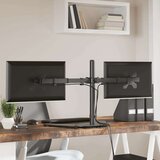  Dvojni nosilec za monitor črno jeklo VESA 75/100 mm, (21007404) | Shoptok.si