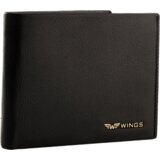 WINGS Muški novčanik od prave kože crne boje Cijene