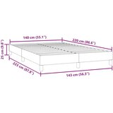  Krevet s oprugama bez madracem svjetlosivi 140x220cm baršunasti | shoptok.hr