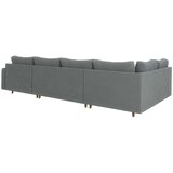 Ropez Siva kutna garnitura od bouclé tkanine (s desnim kutom/u obliku slova "U") Ariella – | shoptok.hr