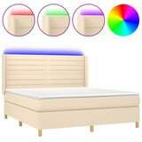  box spring s madracem LED krem 180x200 cm od tkanine | shoptok.hr