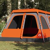 vidaXL Šotor za kampiranje za 10 oseb sivo oranžen za hitro postavitev | Shoptok.si