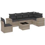  7-dijelni set vrtnih sofa svjetlosivi od poliratana | shoptok.hr
