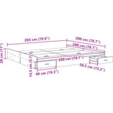  Krevetna konstrukcija za pohranu sivo Sonoma Beton siva | shoptok.hr