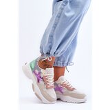 Boto Women's Lace-up Sneakers Beige-green Cortes | Shoptok.si