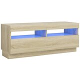 Maison Chic TV omarica - TV stojalo - Televizijska omarica z LED lučkami sonoma hrast 100x35x40 cm, (21701346) Cene