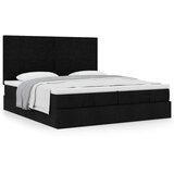 vidaXL Okvir kreveta s madracima crni 160x200cm od tkanine | shoptok.hr